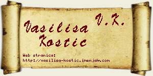 Vasilisa Kostić vizit kartica